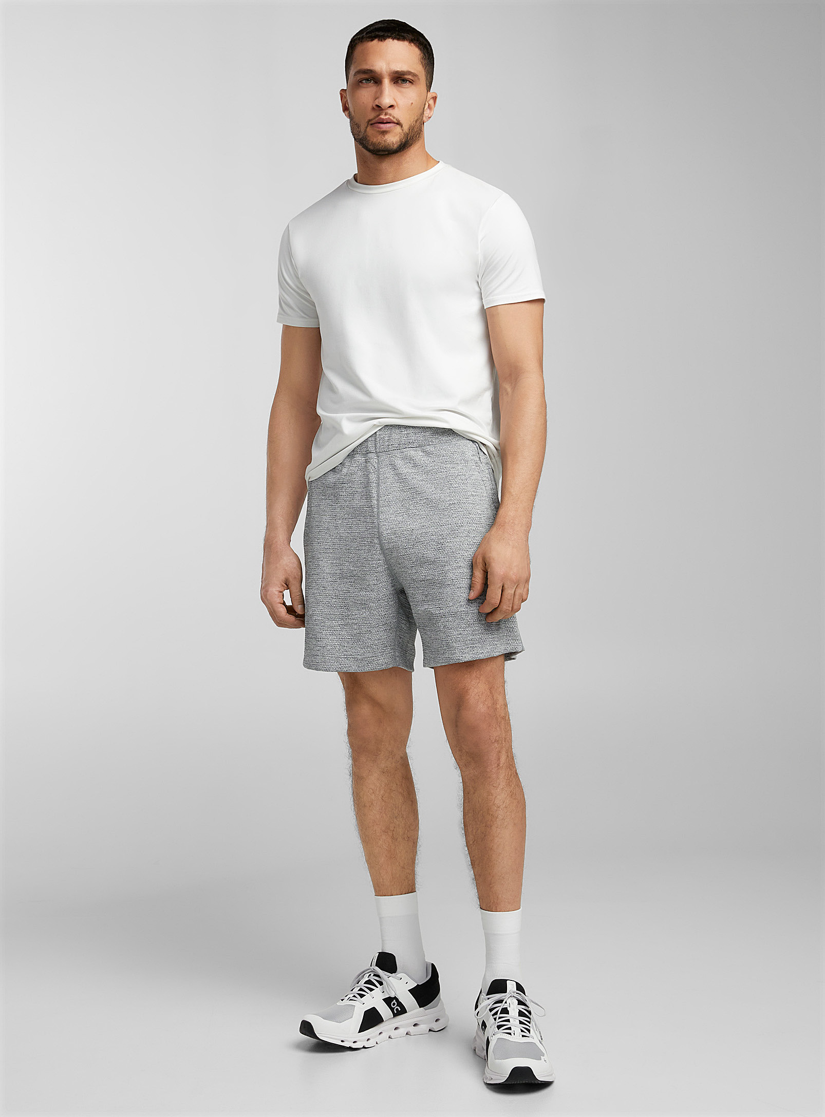 Shop Reigning Champ Solotex Breathable Jersey Short In Grey