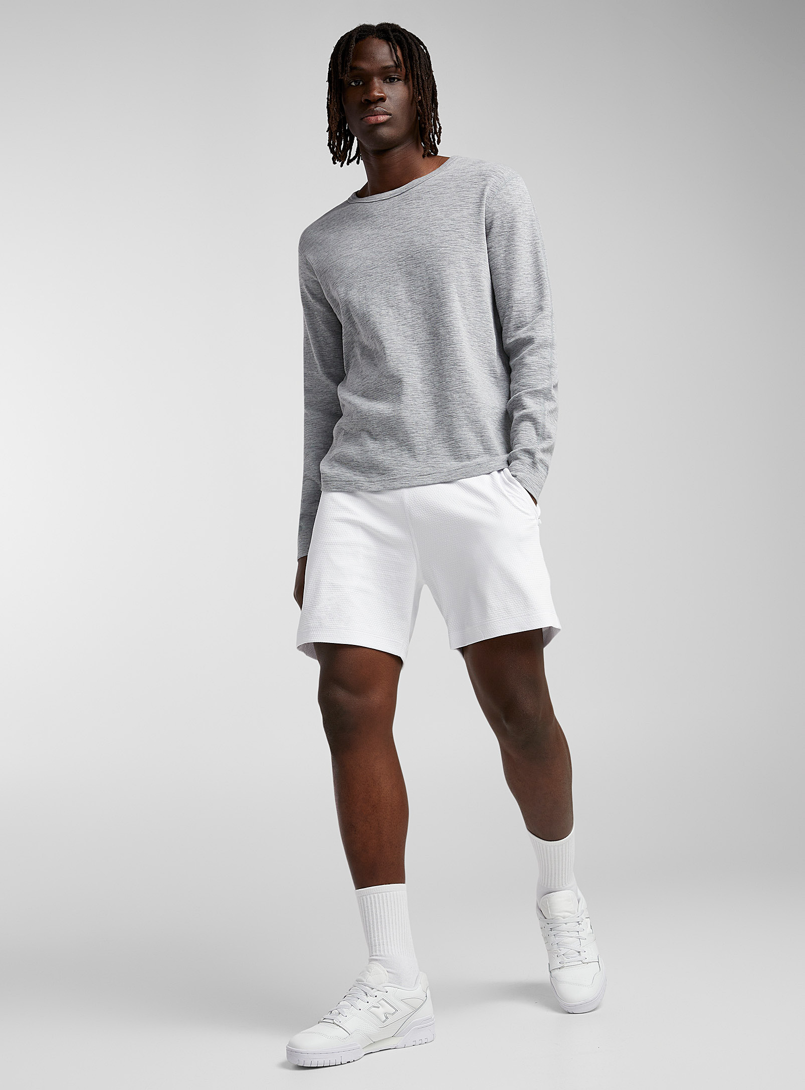 Reigning Champ Textured Microfibre Short In White