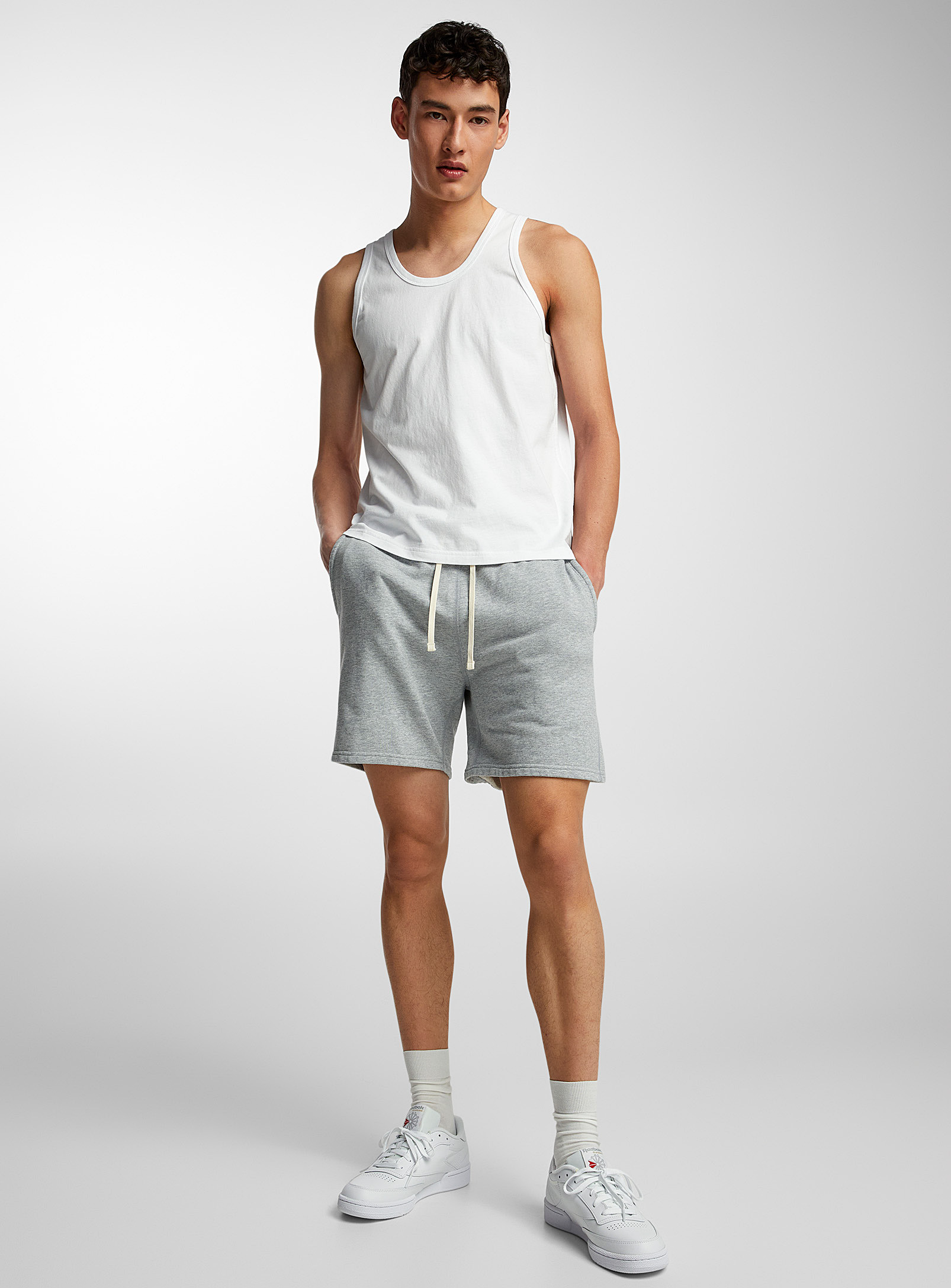 Reigning Champ Terry-lined Heathered Bermudas In Grey