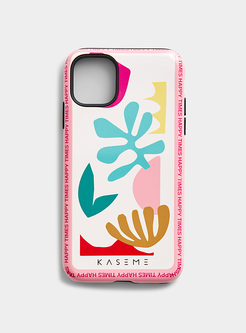 KaseMe X Simons: L'étui pour iPhone 11 motifs ludiques Rose pour femme