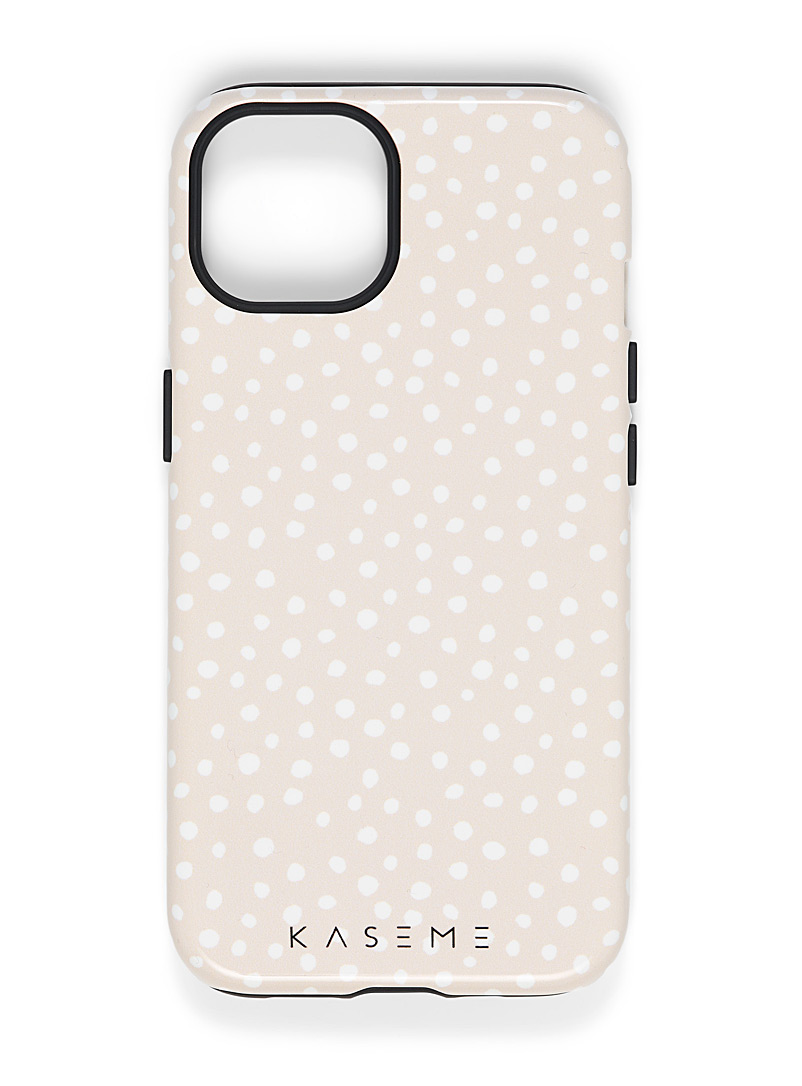 KaseMe: L'étui pour iPhone 13 motif mode Écru/Lin pour femme