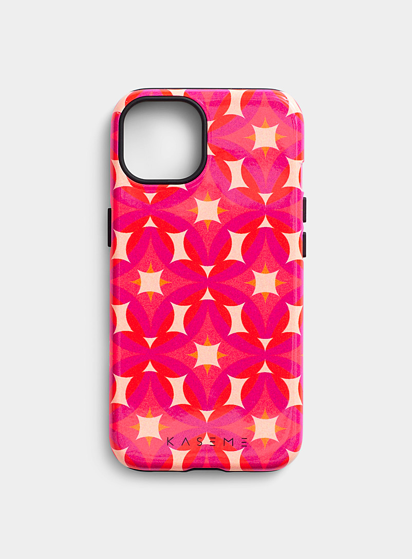 KaseMe Dusky Pink Fashion pattern iPhone 13 case for women