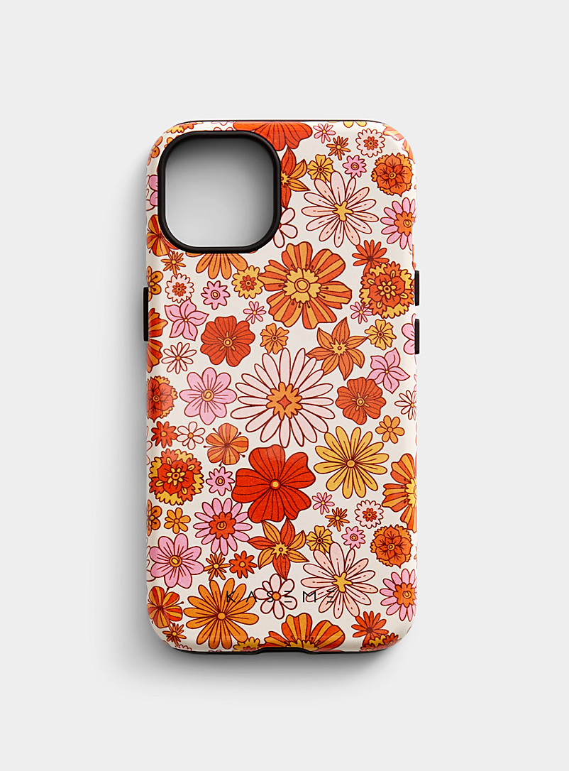 KaseMe Burnt/Brick Orange Fashion pattern iPhone 13 case for women