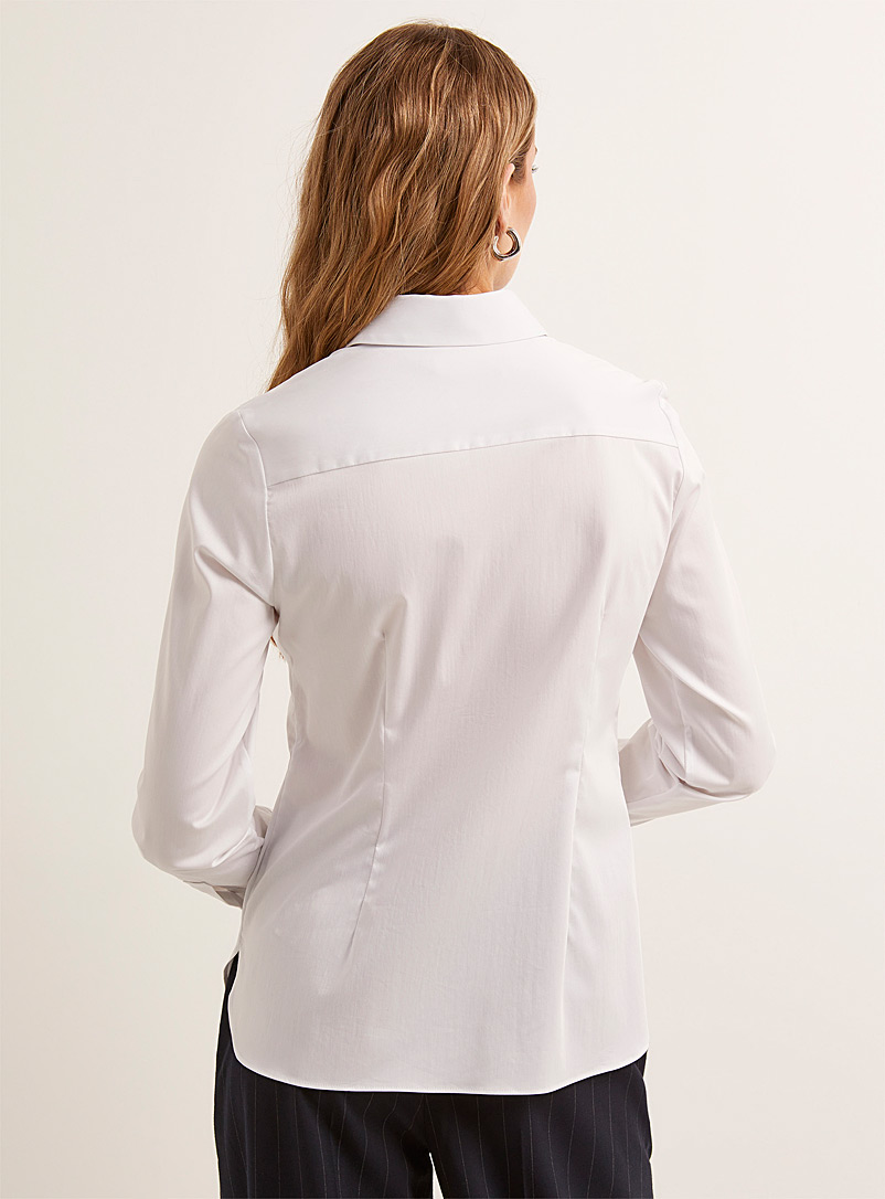 Contemporaine: La chemise popeline extensible Noir pour femme