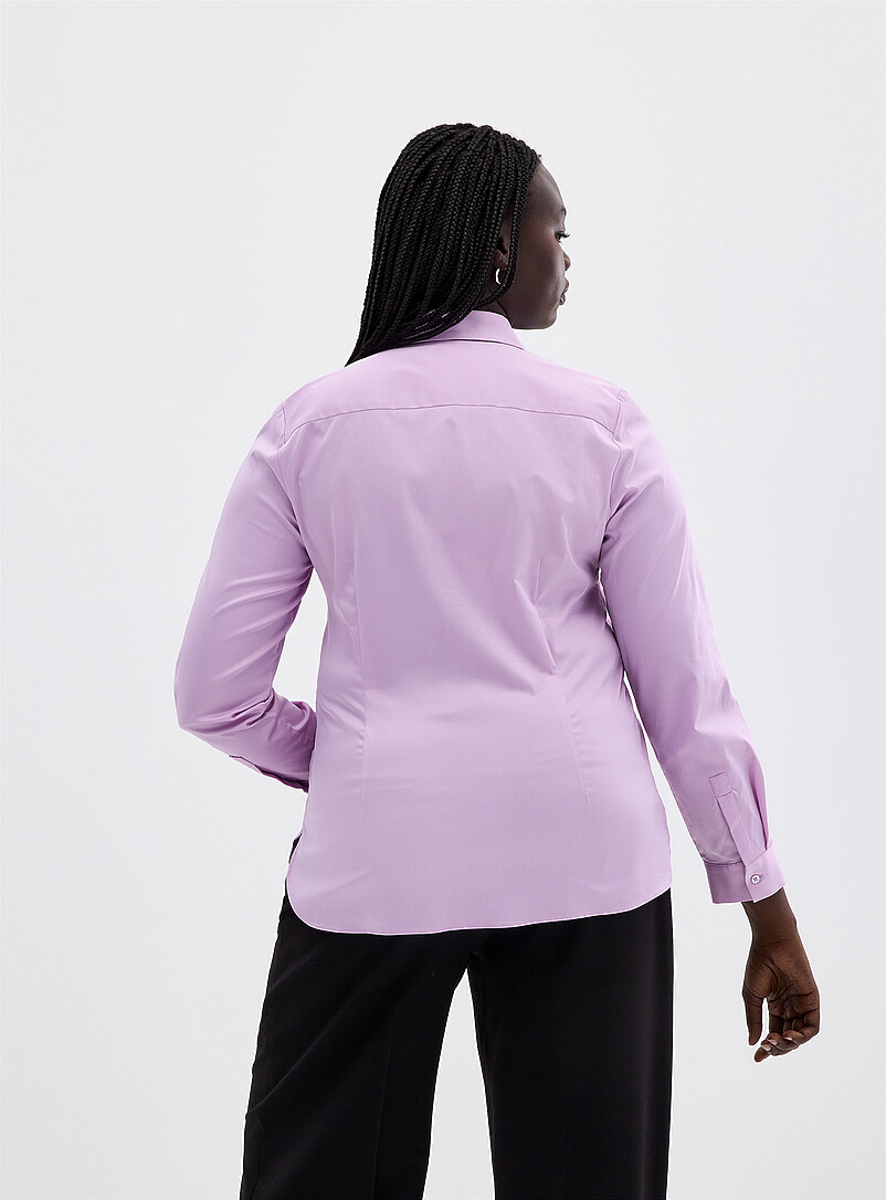 Contemporaine Black Stretch poplin shirt for women