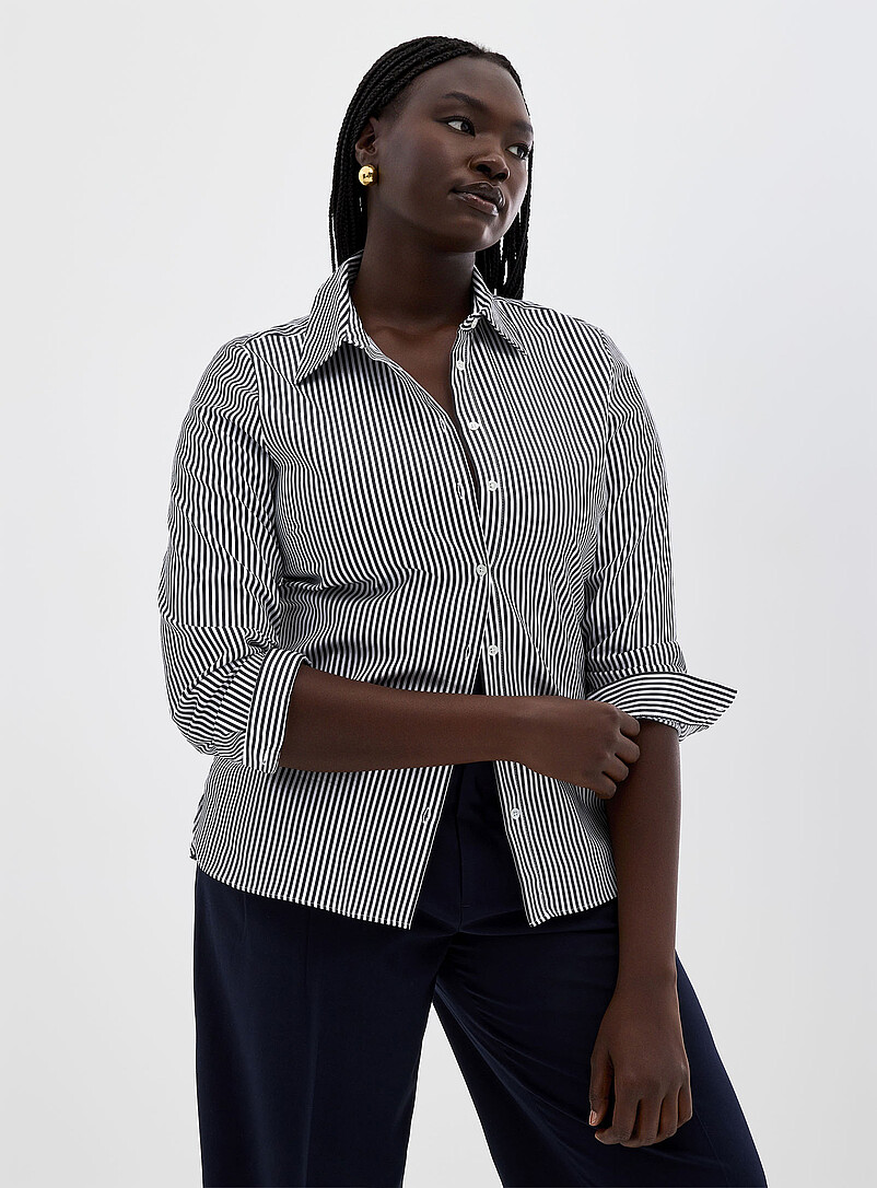 Rayée La chemise popeline extensible rayée | Contemporaine | | Simons
