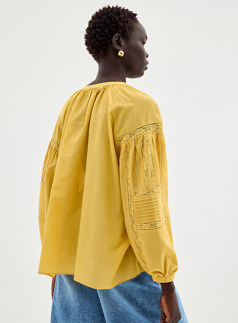 Contemporaine White Oversized broderie anglaise blouse for women