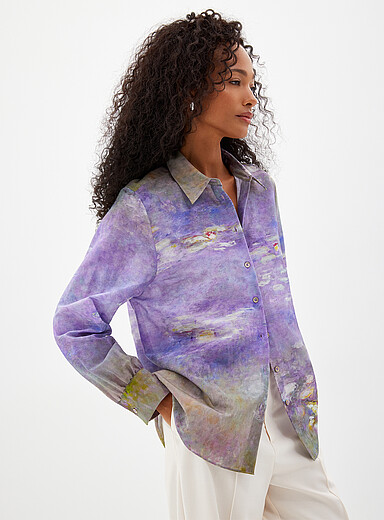 Impressionist cotton-silk shirt <b>A Tribute to Claude Monet Collection</b>