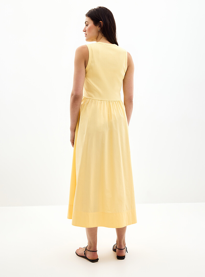 Contemporaine: La robe bimati&egrave;re col boutonn&eacute; Jaune ma&iuml;s - Vanille pour femme