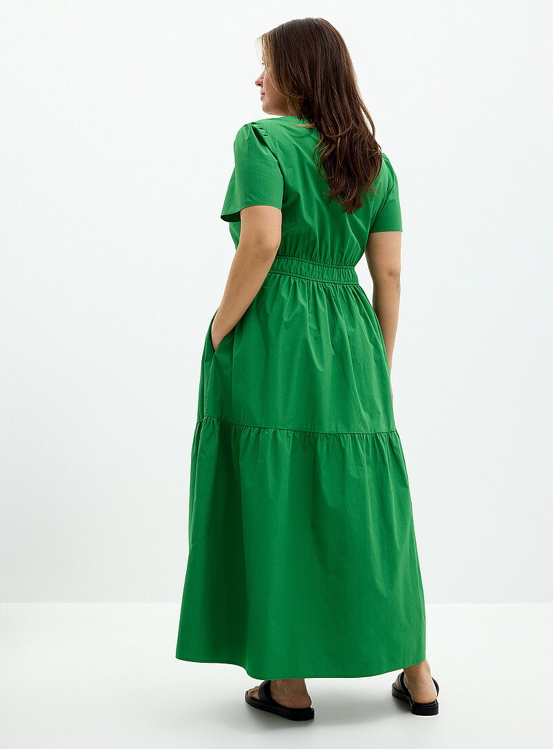 Contemporaine: La robe popeline &eacute;tag&eacute;e vert vivifiant Vert pour femme