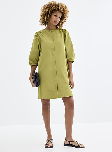 La robe popeline ample manches bouffantes