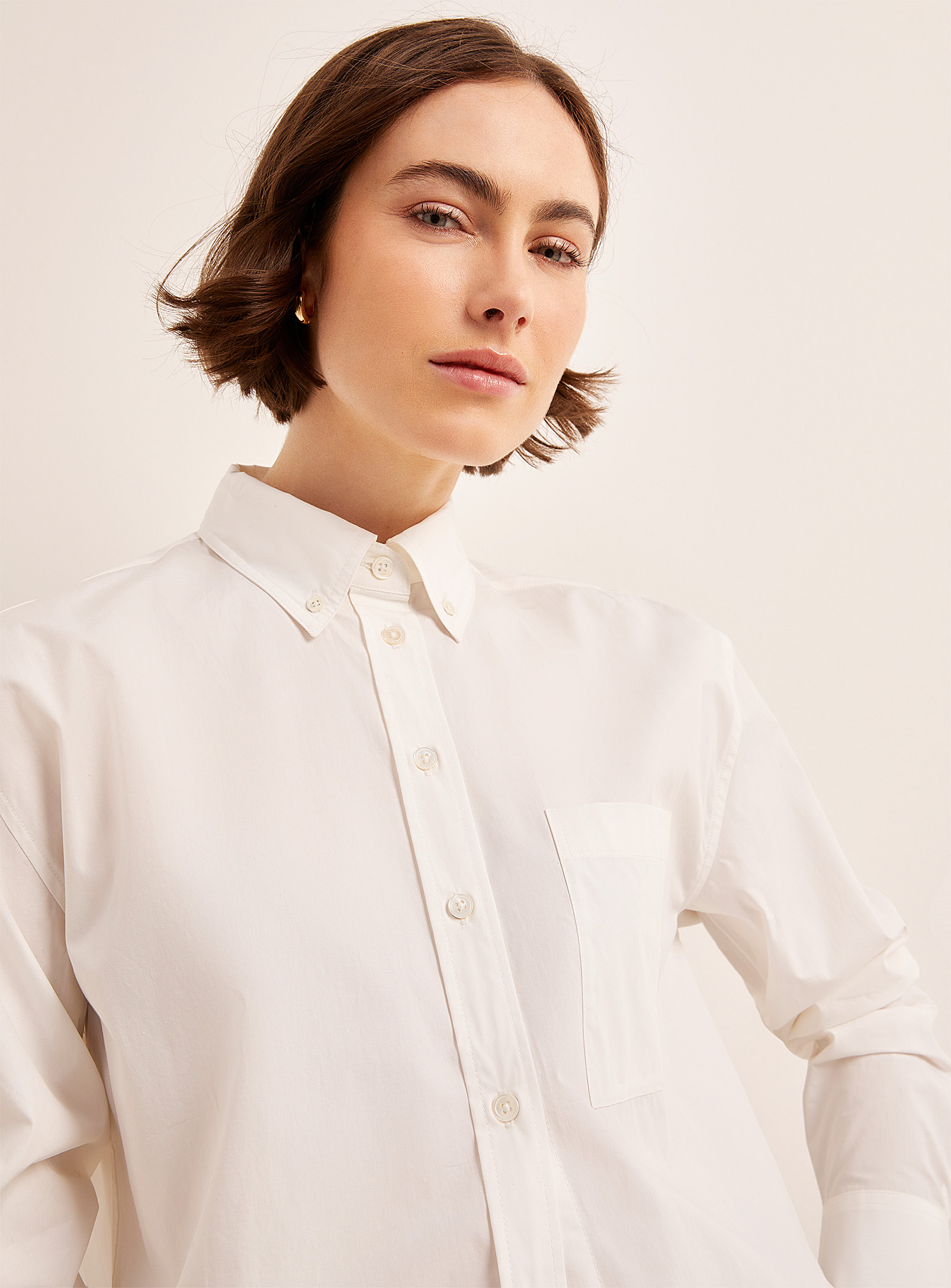 Contemporaine Oversized Poplin Shirt In White