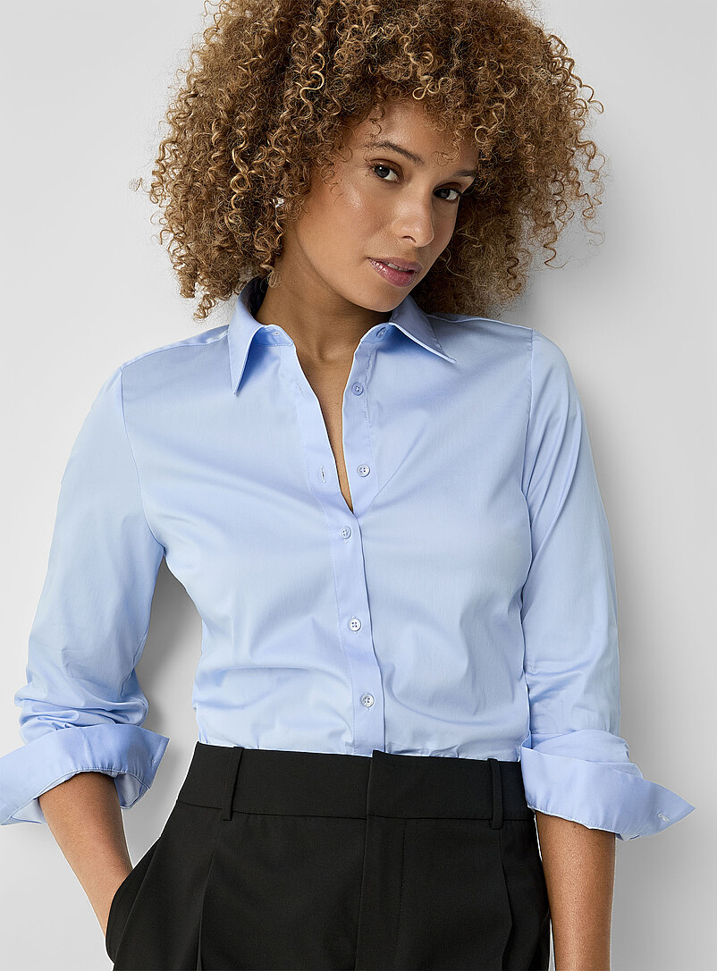 Stretch poplin shirt product image (primary)
