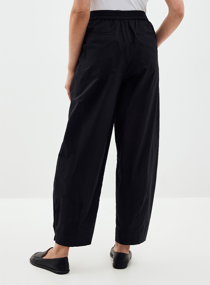 Elastic waist poplin barrel pant Fit: Barrel leg, high rise product image 3
