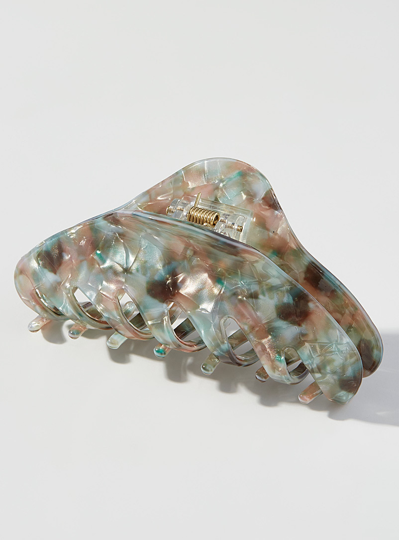 Simons Green Large mother-of-pearl clip for women