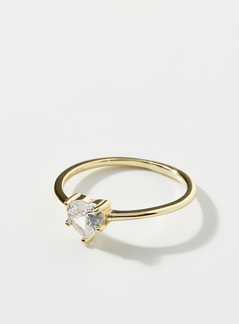 Simons Assorted Shimmery heart ring for women
