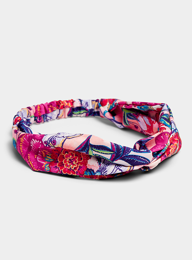 Simons Assorted Vibrant floral interlaced headband for women