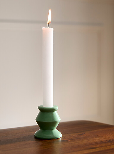 Simons Maison: Le chandelier g&eacute;om&eacute;trique lustr&eacute; Vert fonc&eacute; - Mousse