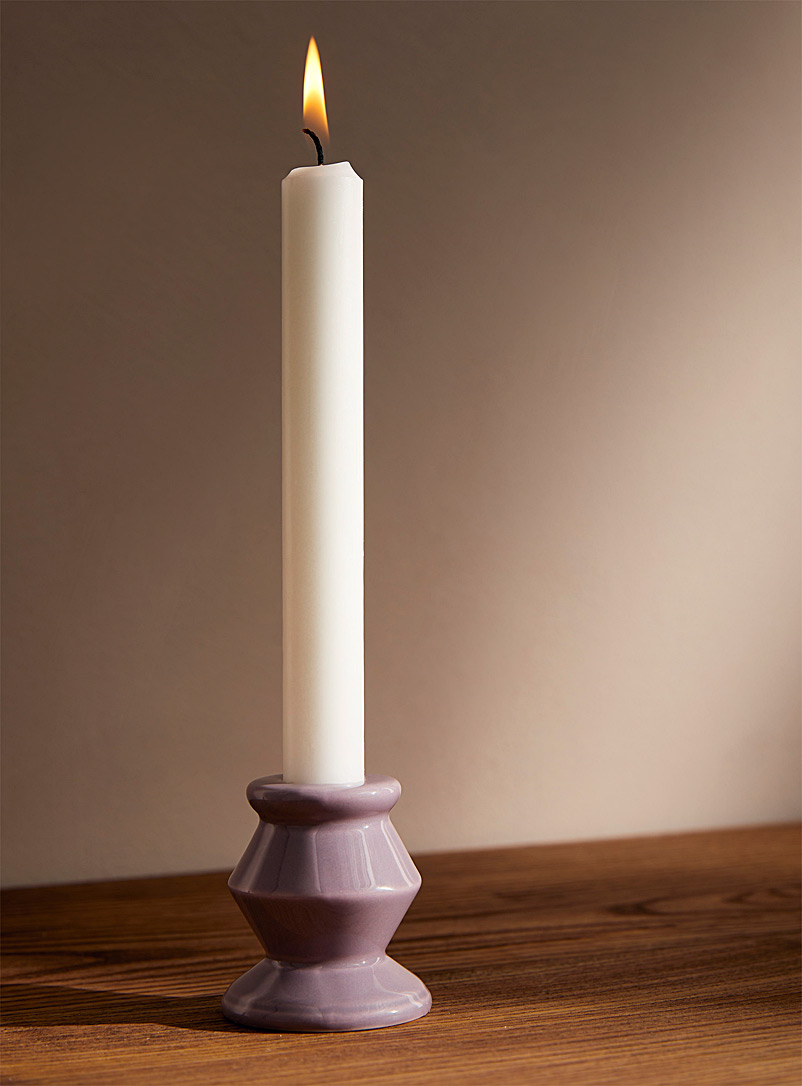 Simons Maison Lilacs Glossy geometric candleholder