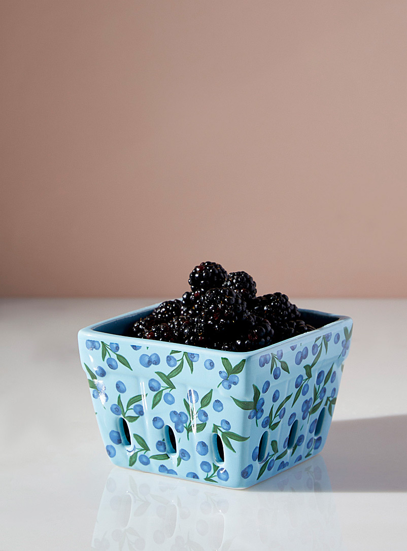 Simons Maison Patterned White Blueberry harvest drip bowl