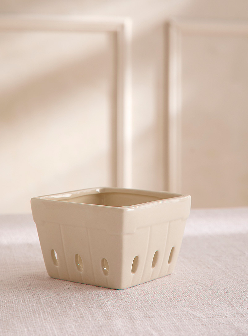 Simons Maison Ivory White Solid drip bowl