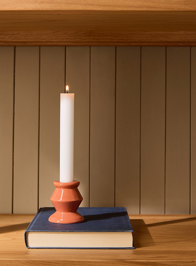 Glossy Geometric Candle Holder