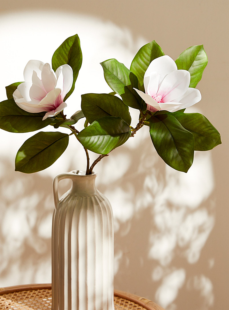 Simons Maison: La branche imitation magnolia rosé Blanc
