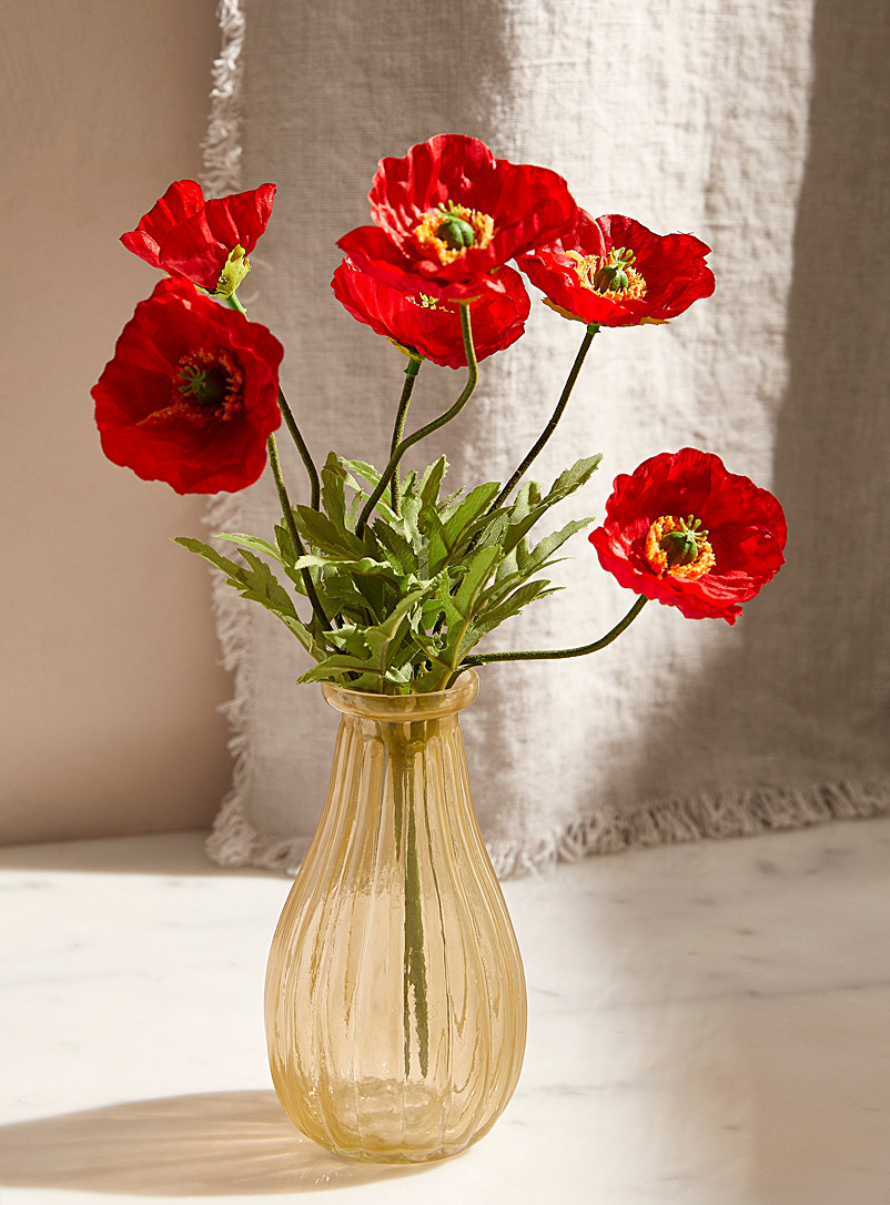 Simons Maison Red Artifical poppy flowers bouquet
