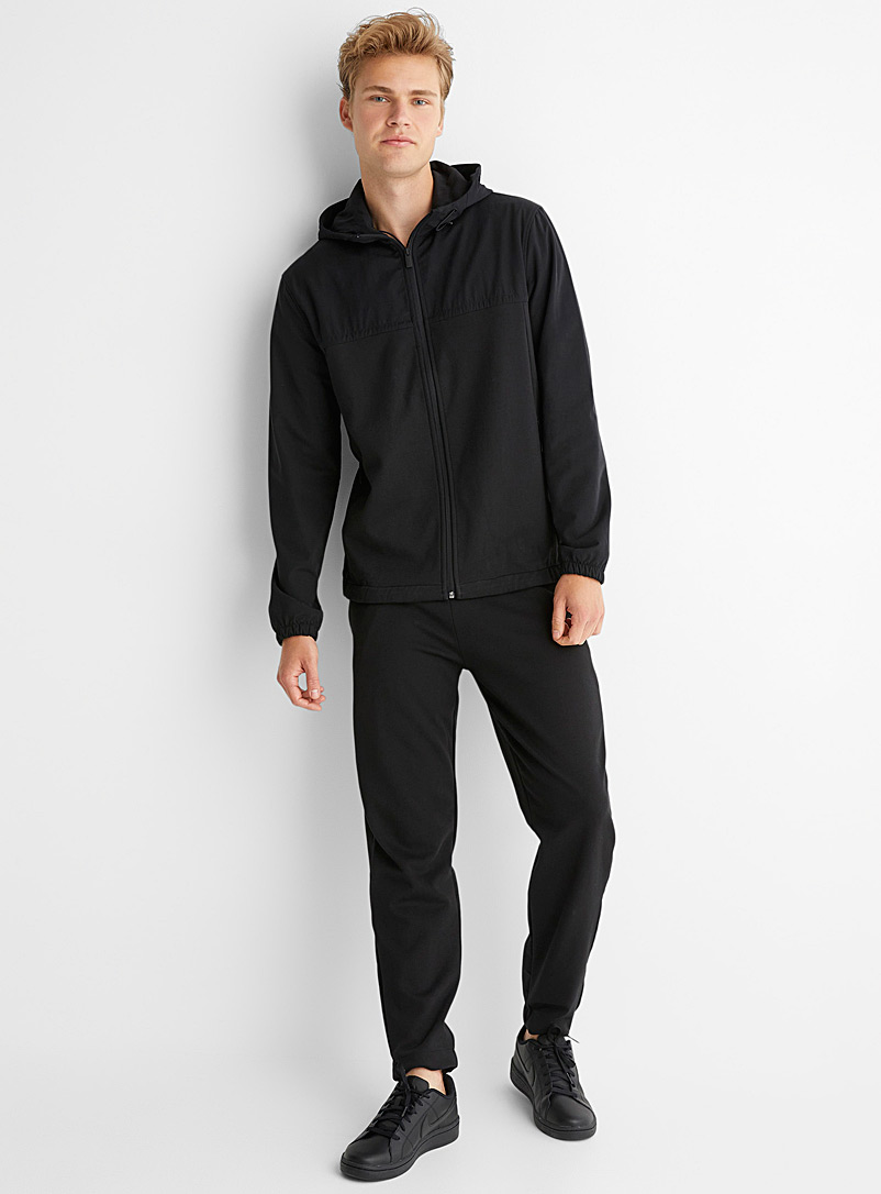 Calvin Klein: Le jogger monochrome matières mixtes Noir pour homme