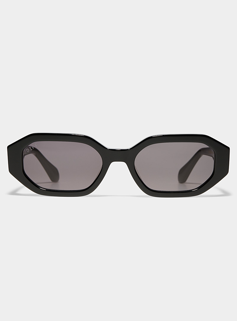 DIFF: Les lunettes de soleil anguleuses Allegra Noir pour femme
