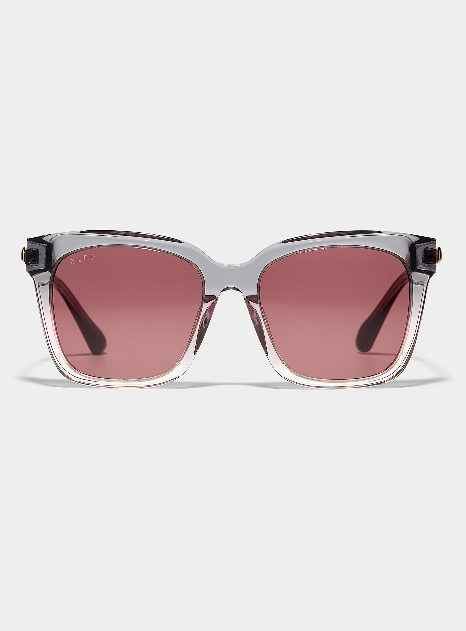 Diff Bella Square Sunglasses In Gray