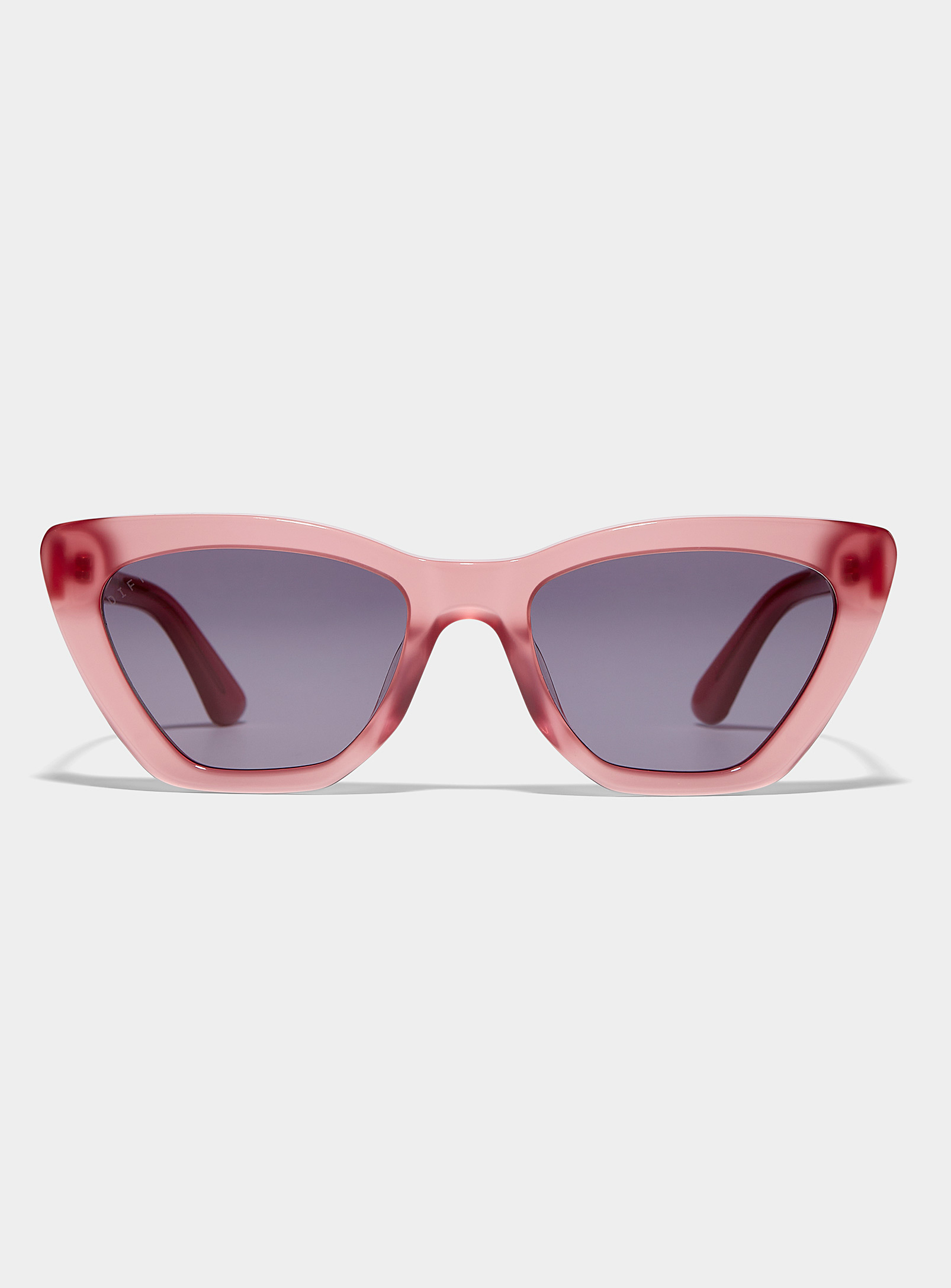 Diff Camila Rectangular Sunglasses In Pink