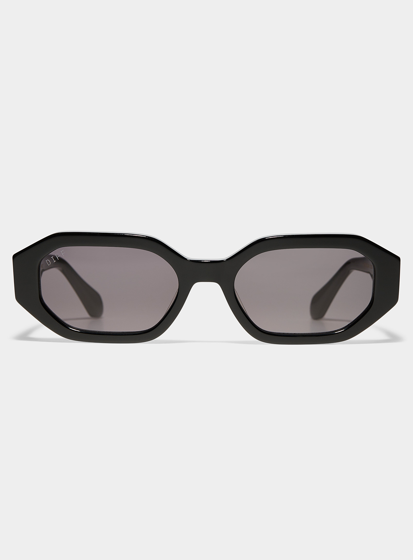 Diff Allegra Angular Sunglasses In Black