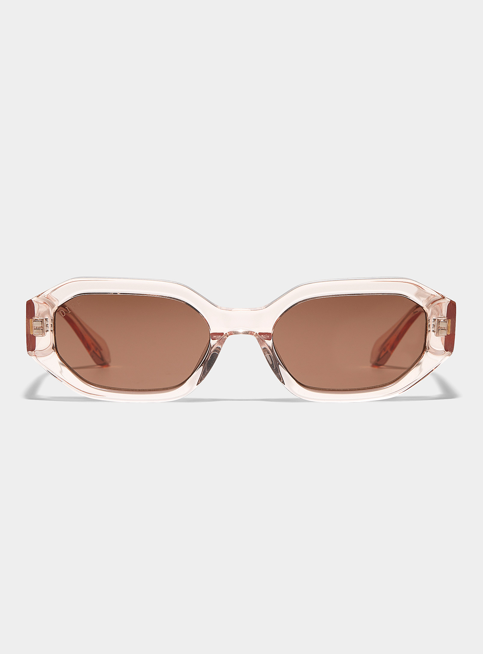 Shop Diff Allegra Angular Sunglasses In Pink