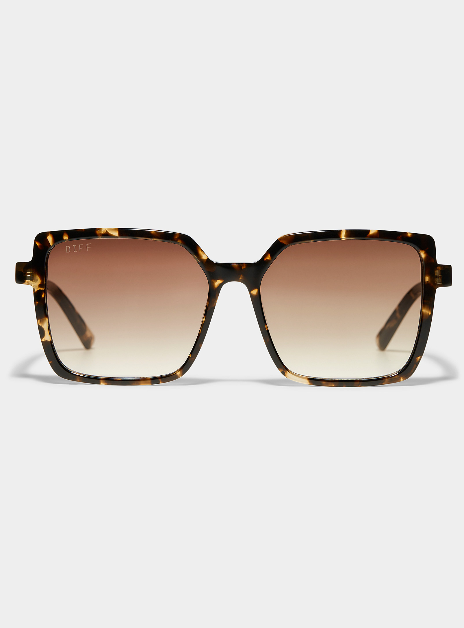 Diff Esme Square Sunglasses In Light Brown