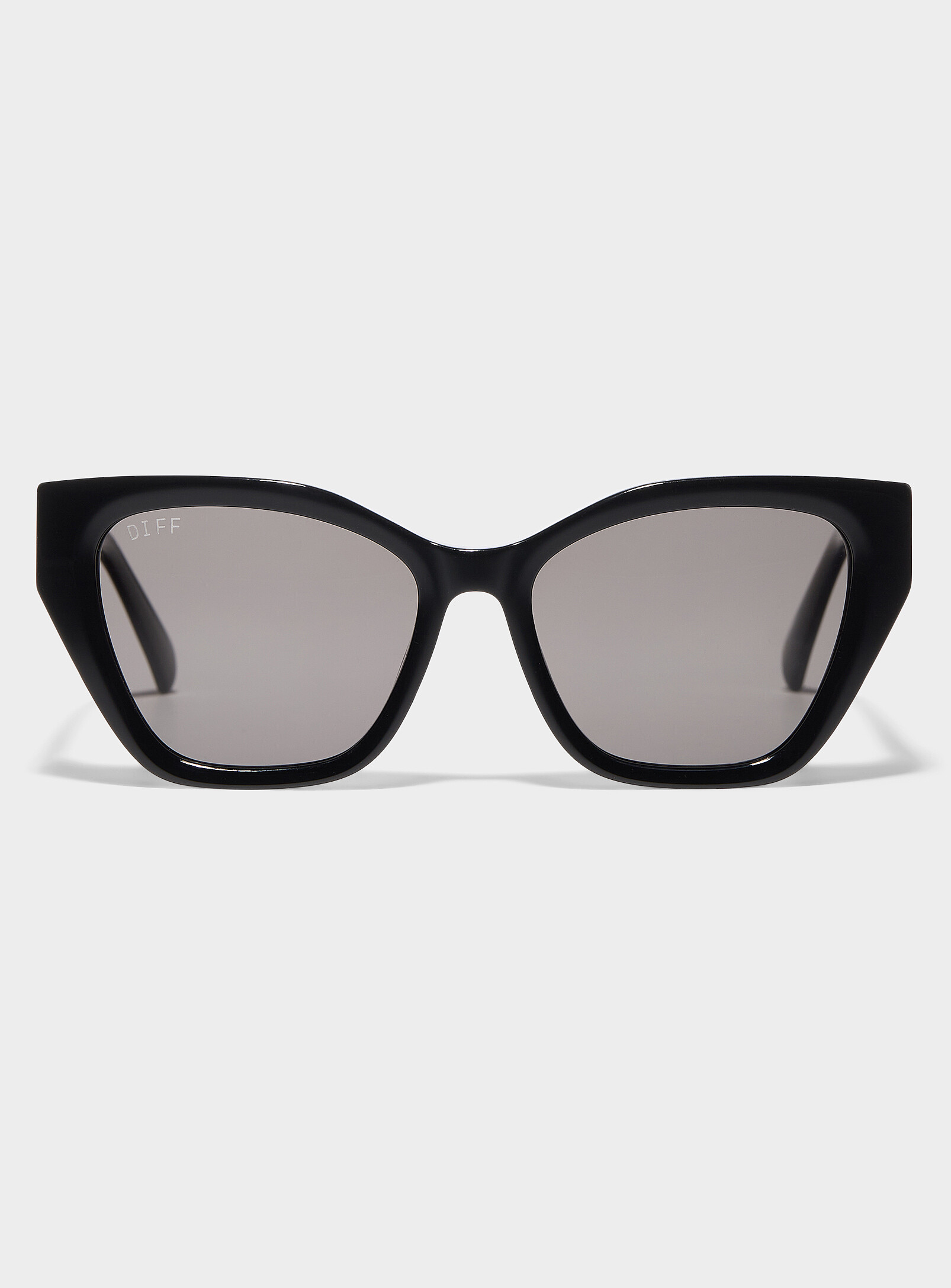 Diff Evie Square Cat-eye Sunglasses In Black