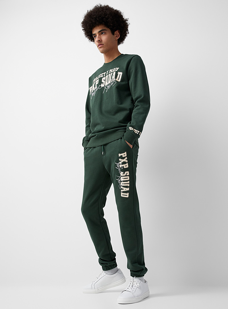 Project X Paris Green Terry-lined PXP Squad joggers for men