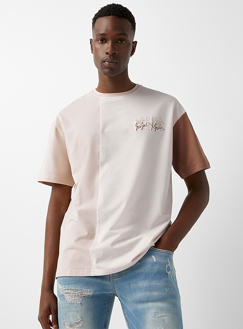 Project X Paris Ivory White Neutral block T-shirt for men