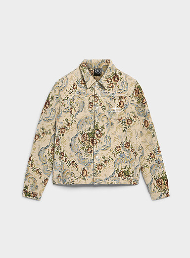 Project X Paris: La veste jacquard floral Beige &agrave; motif pour homme