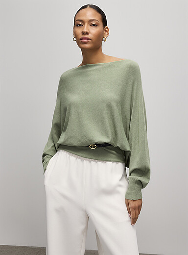 Le chandail ample col bateau <b>Collection exclusive d'Italie</b>