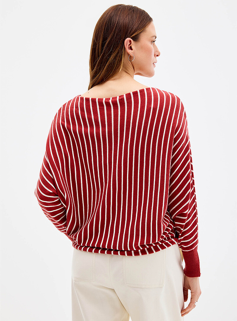 Contemporaine: Le chandail ample col bateau <b>Collection exclusive d'Italie</b> Chocolat - Espresso pour femme