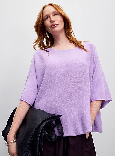 Oversized boxy-fit boat-neck sweater <b>Exclusive collection from Italy</b>