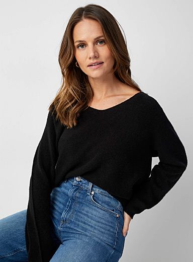 Dolman-sleeve V-neck sweater | Contemporaine | Shop Women's Sweaters ...