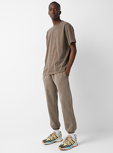 Le 31 Brown Faded sweatpant for men