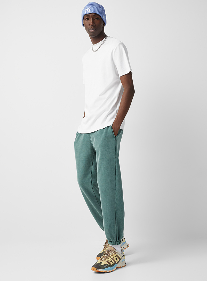 Le 31 Kelly Green Faded sweatpant for men