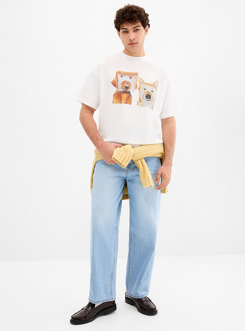 Le 31: Le t-shirt animaux festifs <b>Importation de S&eacute;oul</b> Blanc pour homme