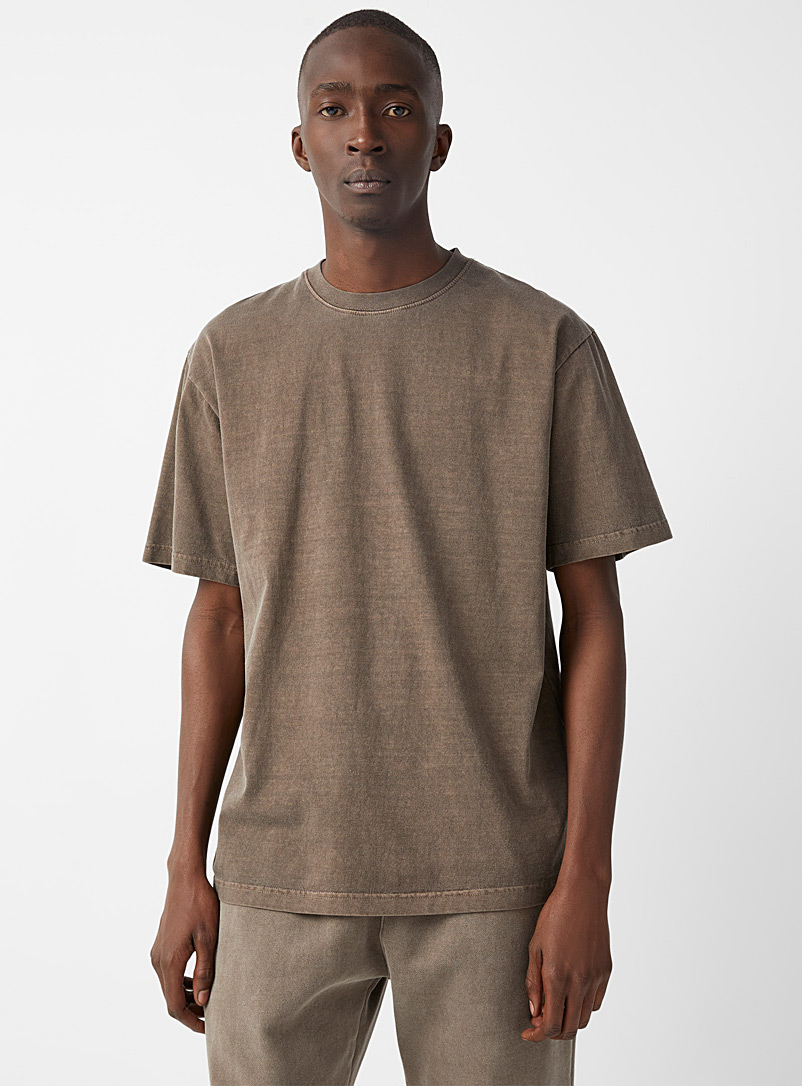 Le 31 Brown Faded XL T-shirt for men