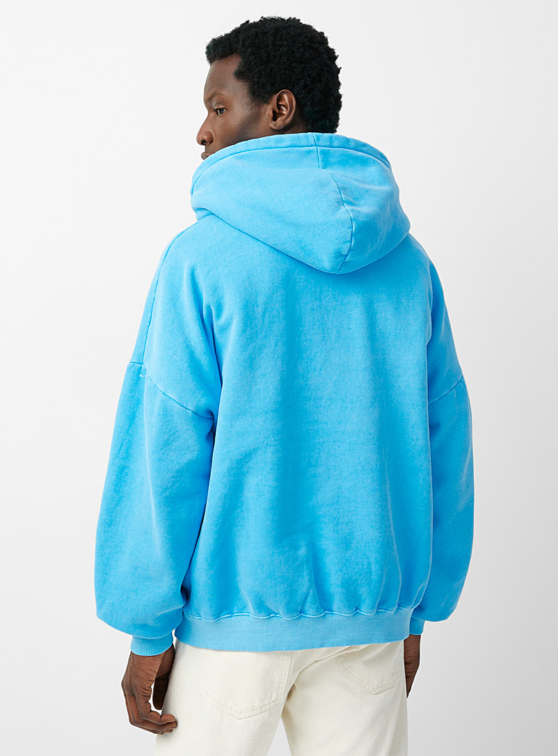 Le 31 Light Brown Faded hooded sweatshirt for men