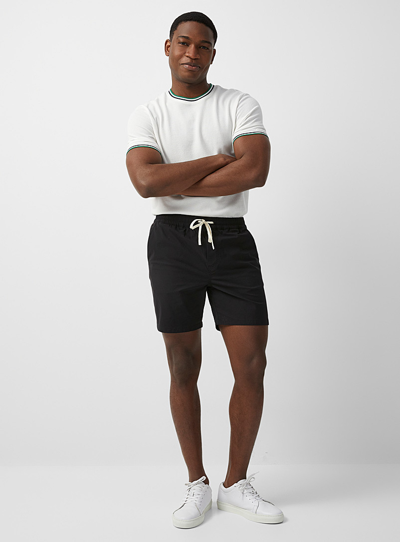 Le 31 Black Matte nylon short for men