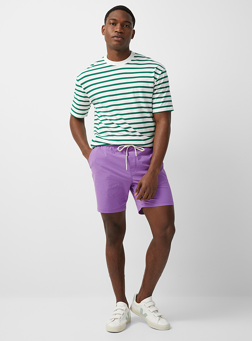 Le 31 Purple Matte nylon short for men